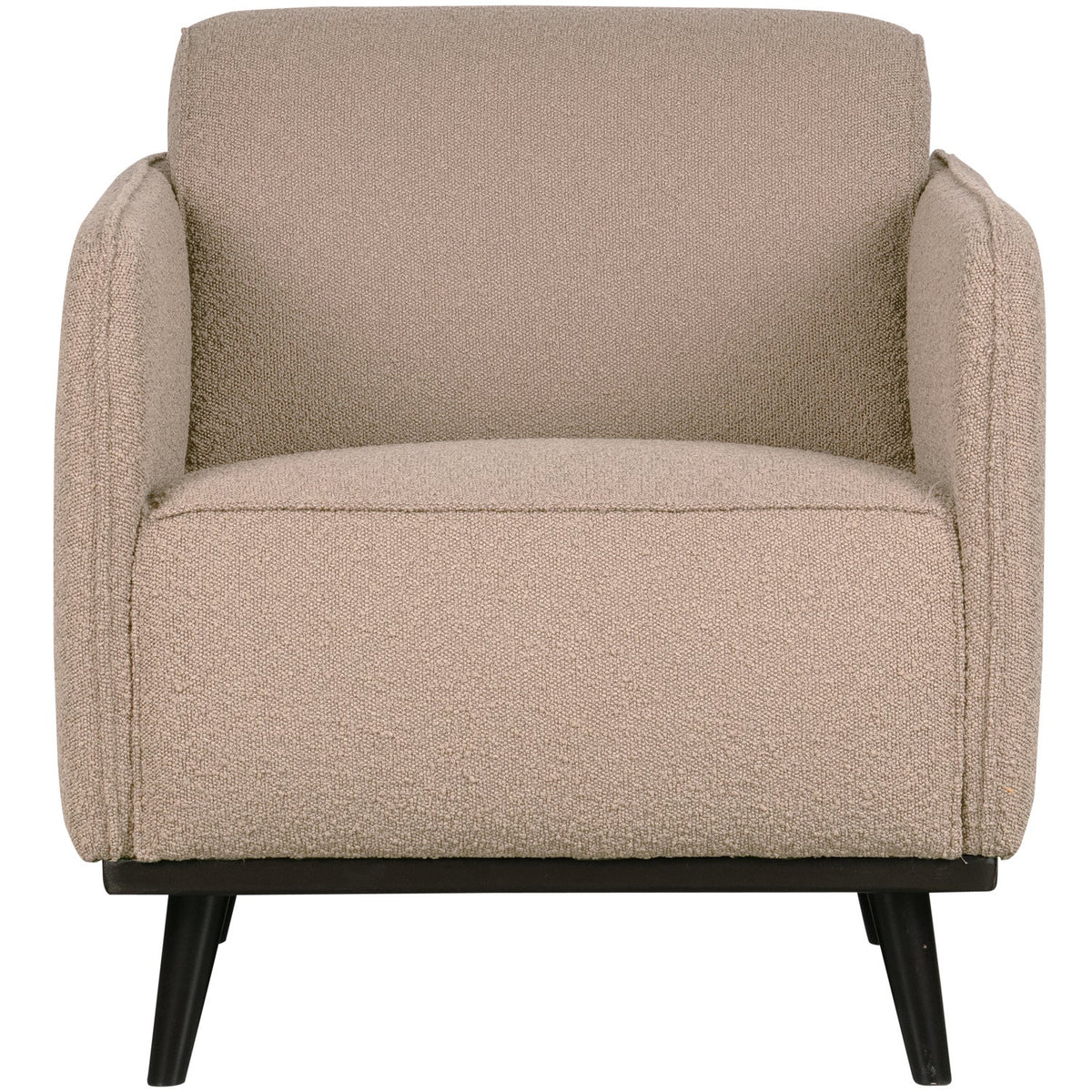 Poltrona in tessuto bouclé con braccioli Statement 72x77 cm