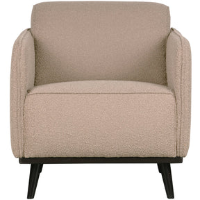 Poltrona in tessuto bouclé con braccioli Statement 72x77 cm