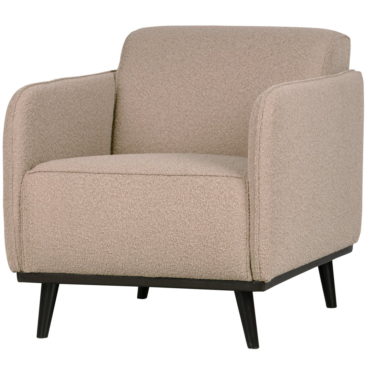 Poltrona in tessuto bouclé con braccioli Statement 72x77 cm
