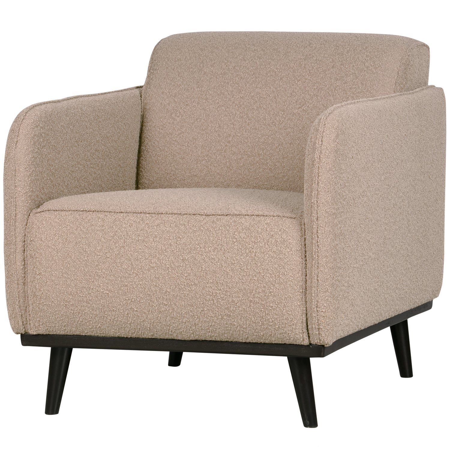 Poltrona in tessuto bouclé con braccioli Statement 72x77 cm