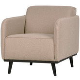 Poltrona in tessuto bouclé con braccioli Statement 72x77 cm