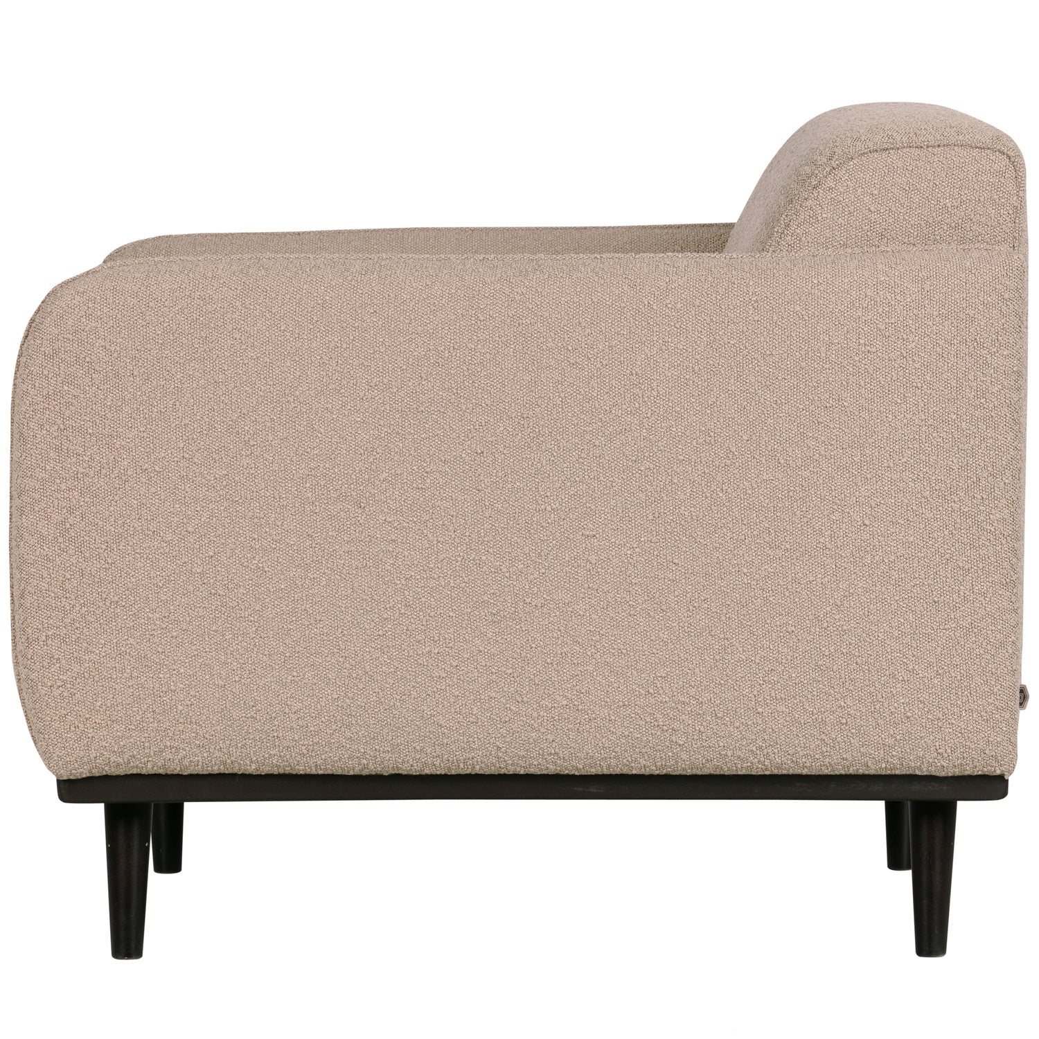Poltrona in tessuto bouclé con braccioli Statement 72x77 cm