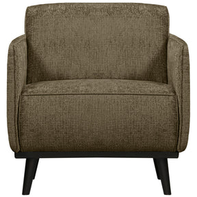 Poltrona in velluto grezzo con braccioli Statement 72x77 cm