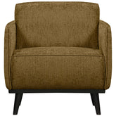 Poltrona in velluto grezzo con braccioli Statement 72x77 cm