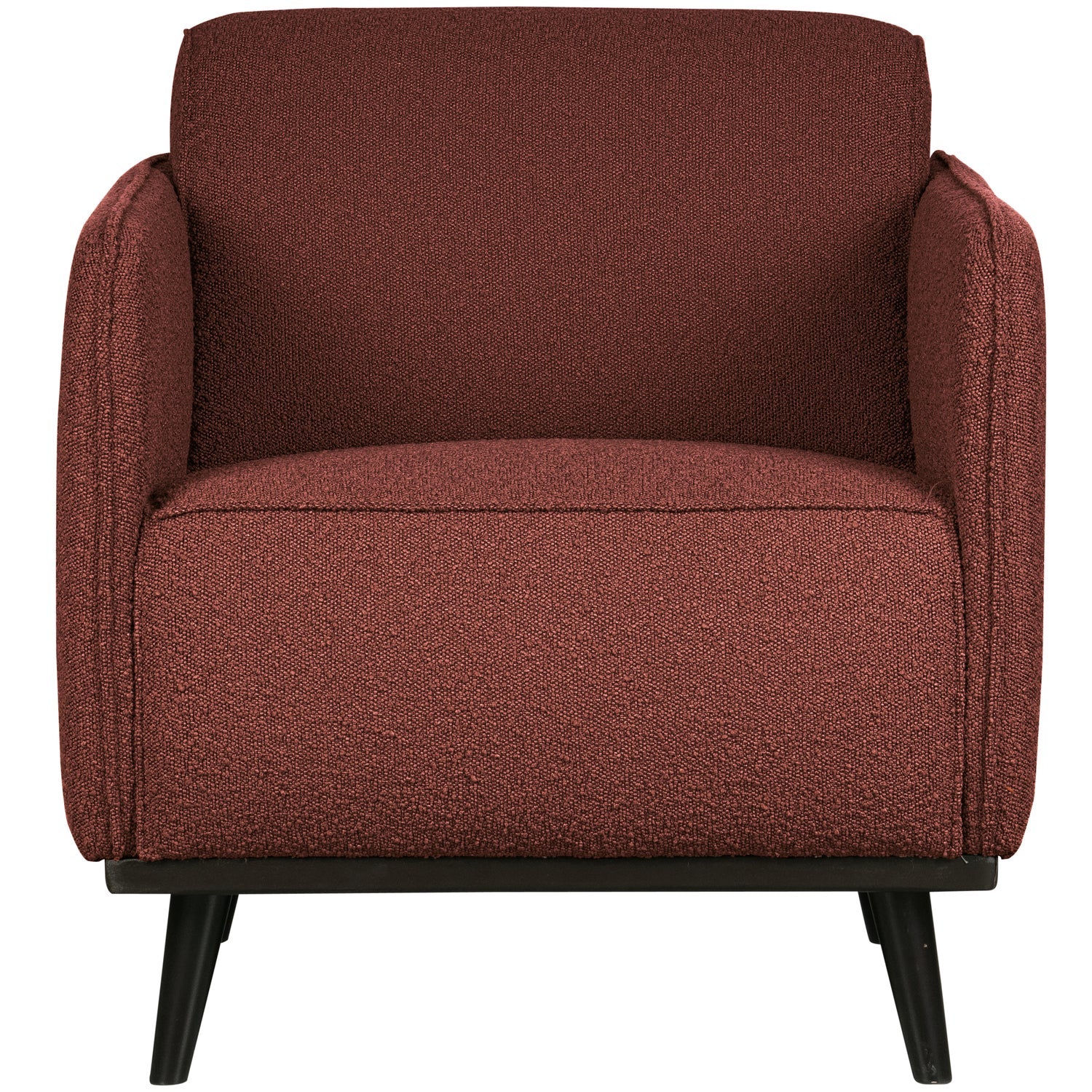 Poltrona in tessuto bouclé con braccioli Statement 72x77 cm