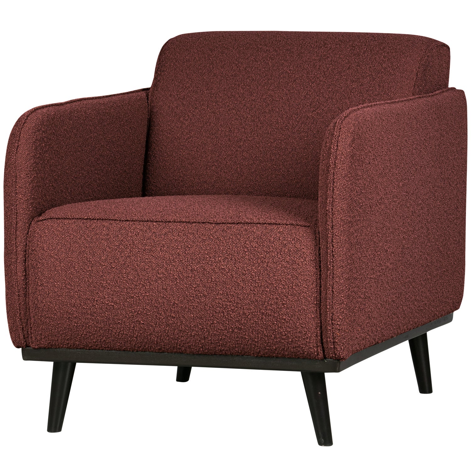 Poltrona in tessuto bouclé con braccioli Statement 72x77 cm
