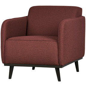 Poltrona in tessuto bouclé con braccioli Statement 72x77 cm