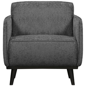 Poltrona in velluto grezzo con braccioli Statement 72x77 cm