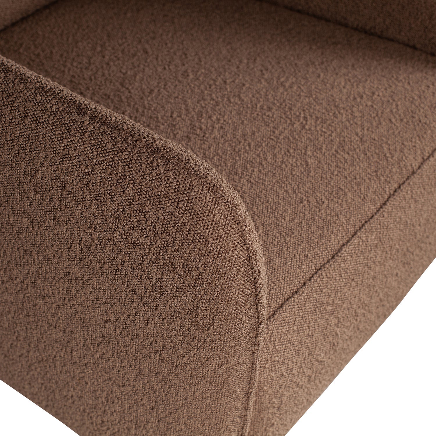 Poltrona in tessuto bouclé con braccioli Statement 72x77 cm