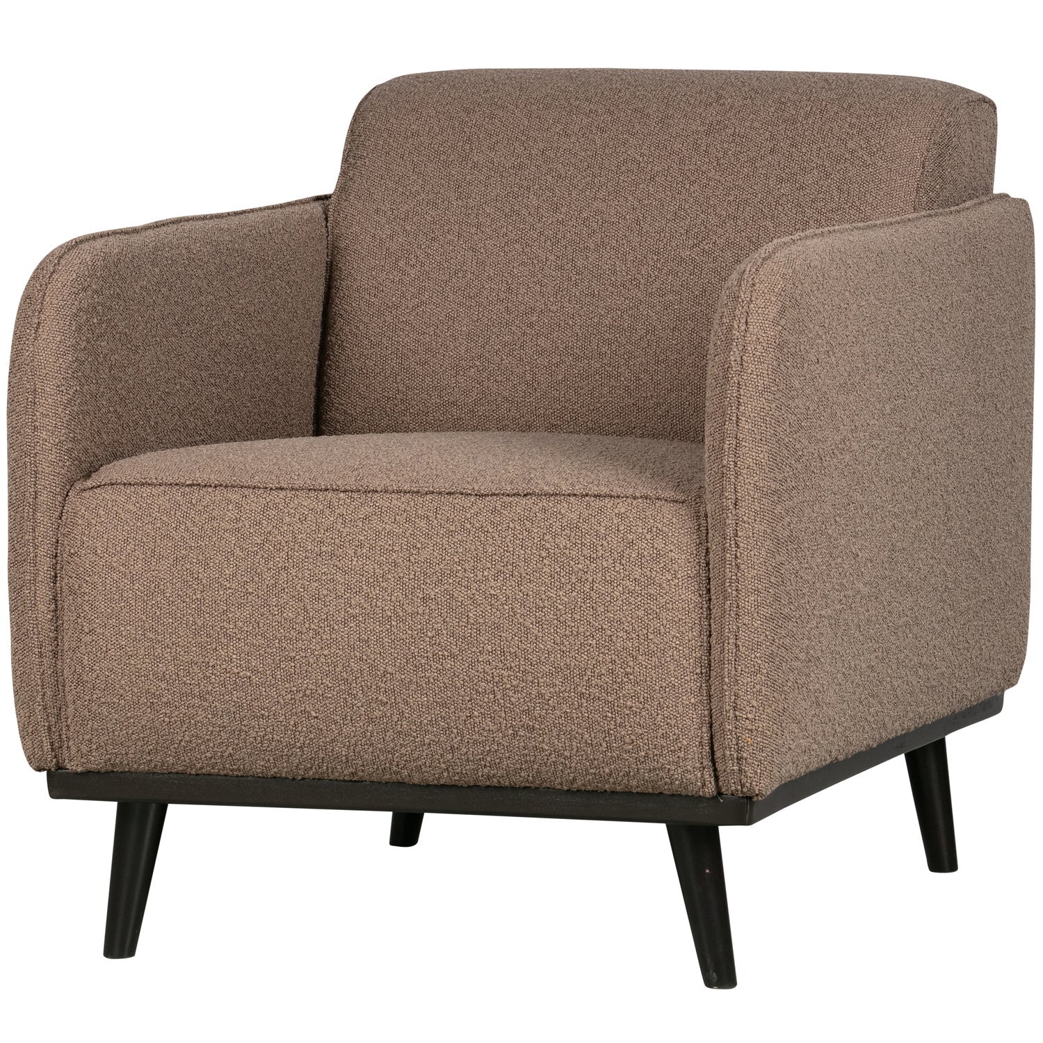 Poltrona in tessuto bouclé con braccioli Statement 72x77 cm