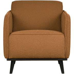 Poltrona in tessuto bouclé con braccioli Statement 72x77 cm