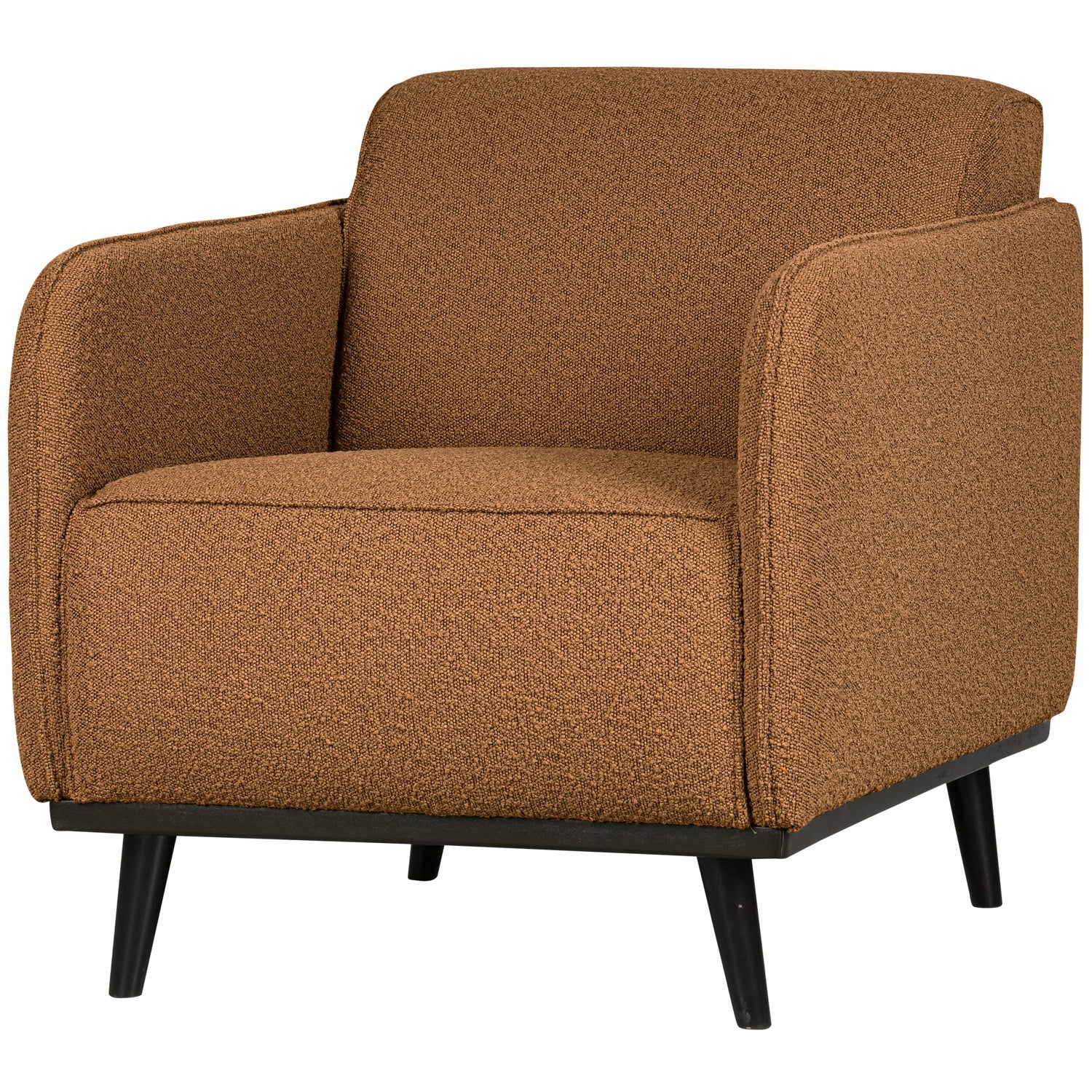Poltrona in tessuto bouclé con braccioli Statement 72x77 cm