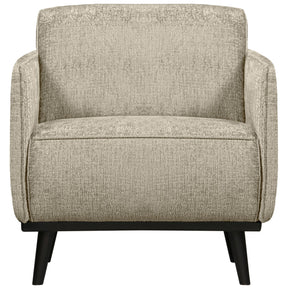 Poltrona in velluto grezzo con braccioli Statement 72x77 cm