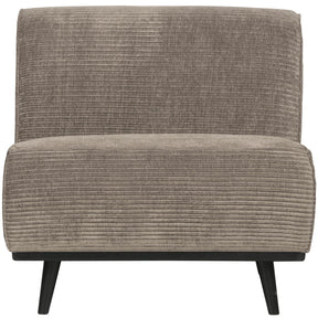 Poltrona in tessuto a coste Statement 79x77 cm