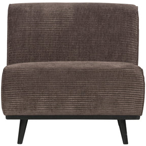 Poltrona in tessuto a coste Statement 79x77 cm