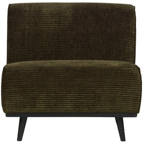 Poltrona in tessuto a coste Statement 79x77 cm