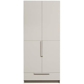 Cappottiera 2 ante 1 cassetto in legno di pino Pure 215x95 cm