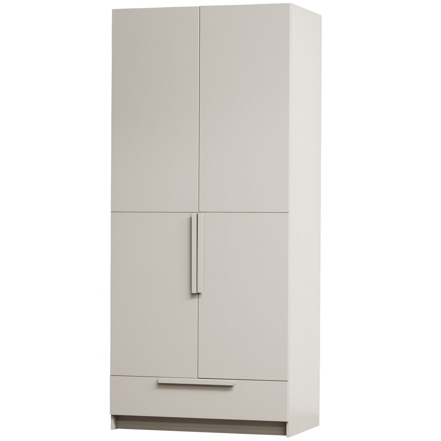 Cappottiera 2 ante 1 cassetto in legno di pino Pure 215x95 cm