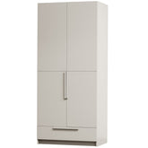 Cappottiera 2 ante 1 cassetto in legno di pino Pure 215x95 cm