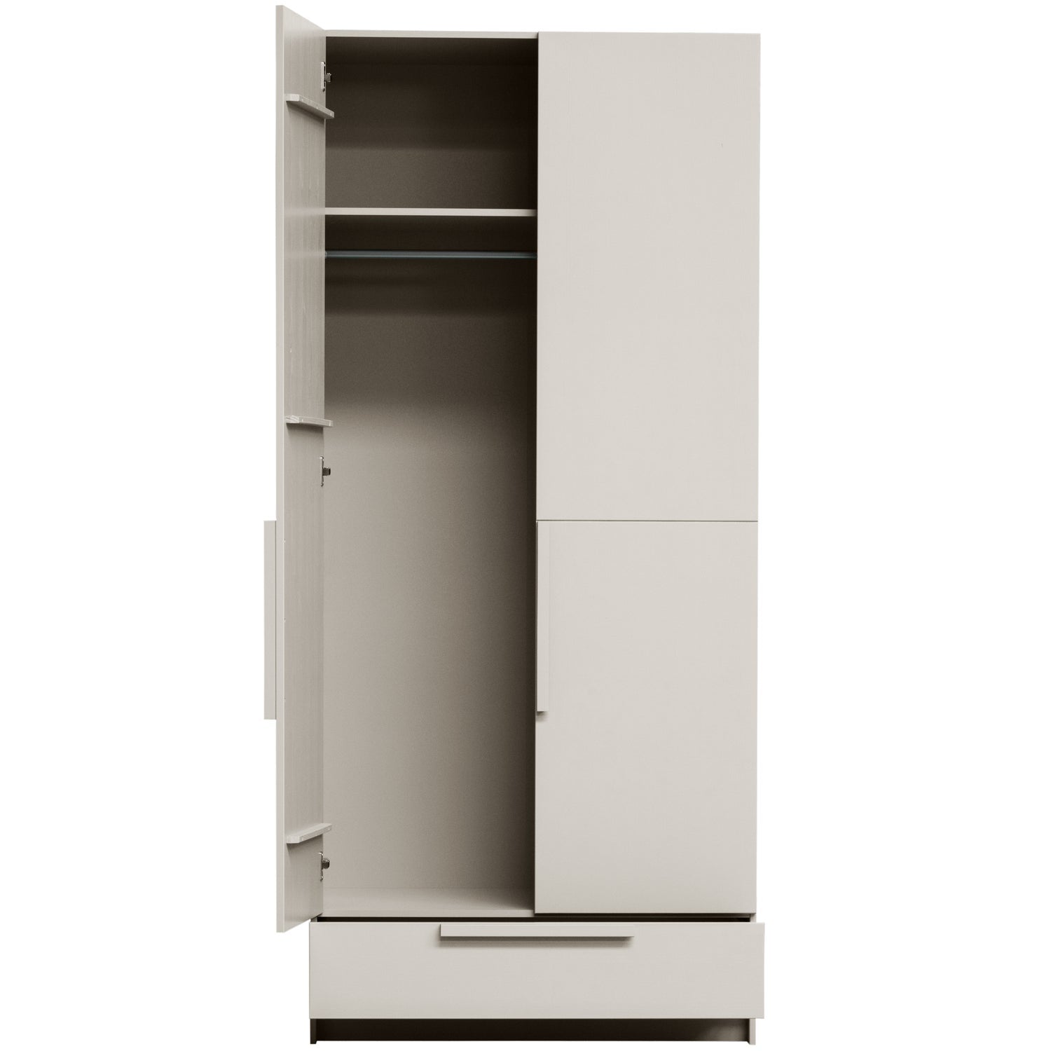 Cappottiera 2 ante 1 cassetto in legno di pino Pure 215x95 cm