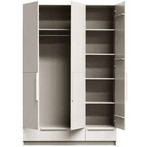 Cappottiera 3 ante 2 cassetti in legno di pino Pure 215x142 cm