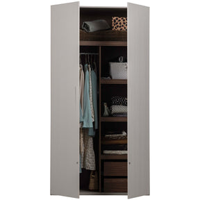 Cappottiera 2 ante 2 cassetti in legno Rens 210x110 cm