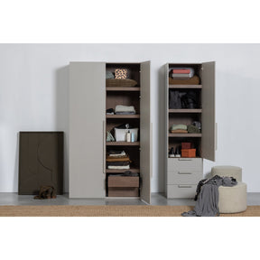 Cappottiera 2 ante 2 cassetti in legno Rens 210x110 cm