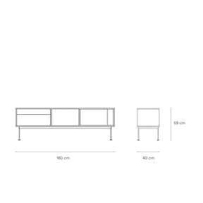 Mobile TV quercia crema Yoko di Teulat 180x59 cm