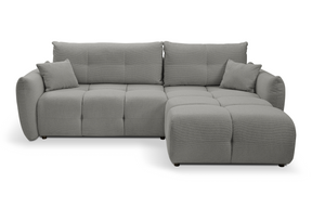 Divano letto angolare in tessuto bouclè Dublino 257x111/177 cm
