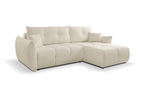 Divano letto angolare in tessuto cinigliato Dublino 257x111/177 cm