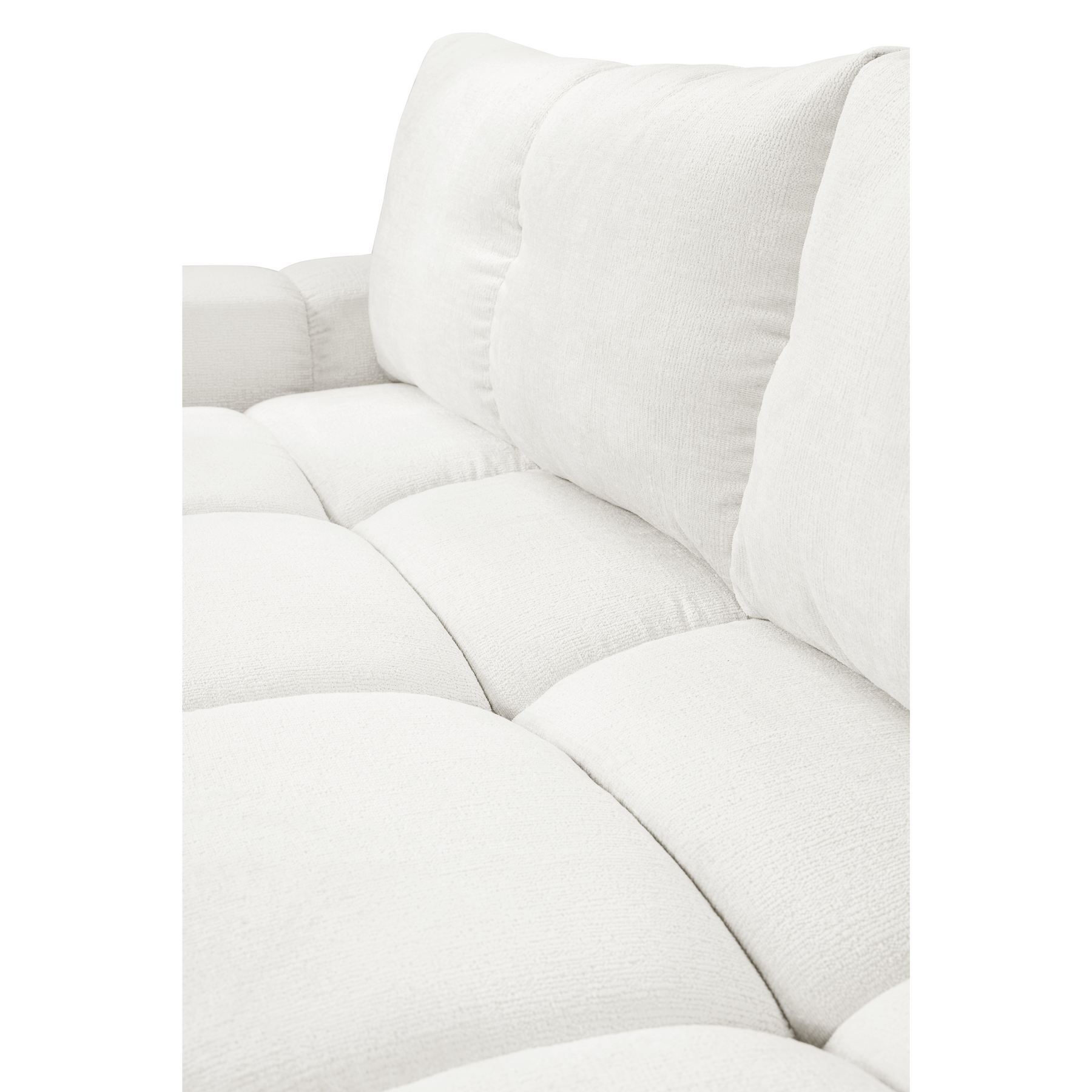 Divano letto in tessuto cannettato Vienna 259x99/149 cm