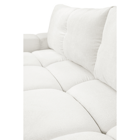 Divano letto in tessuto cannettato Vienna 259x99/149 cm