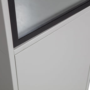 Vetrina 2 ante in pino grigio nebbia Basic 230x52,5 cm
