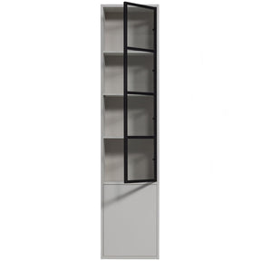 Vetrina 2 ante in pino grigio nebbia Basic 230x52,5 cm