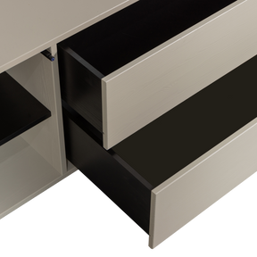 Mobile TV  2 ante 2 cassetti in legno di pino Settle Down 45x200 cm