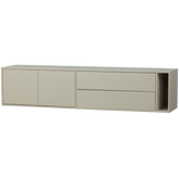 Mobile TV  2 ante 2 cassetti in legno di pino Settle Down 45x200 cm