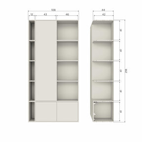 Credenza 3 ante in polvere di pino Settle Down 218x108cm