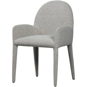 Sedia in poliestere grigia con braccioli Elegance 54x83 cm
