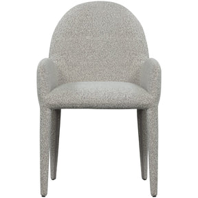 Sedia in poliestere grigia con braccioli Elegance 54x83 cm