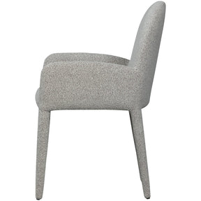 Sedia in poliestere grigia con braccioli Elegance 54x83 cm