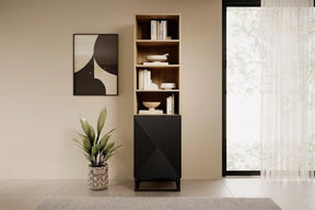 Libreria 1 anta con piede in metallo Asha 50x190 cm