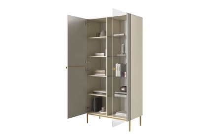Vetrina 2 ante con piede in metallo Nicole 200x100 cm