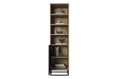 Libreria 1 anta con piede in metallo Asha 50x190 cm