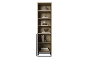 Libreria 1 anta con piede in metallo Asha 50x190 cm