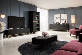 Vetrina 2 ante con piede in metallo Nicole 200x100 cm