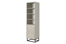 Libreria 1 anta con piede in metallo Asha 50x190 cm
