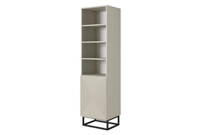Libreria 1 anta con piede in metallo Asha 50x190 cm