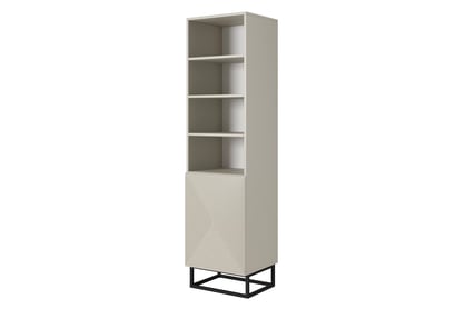 Libreria 1 anta con piede in metallo Asha 50x190 cm