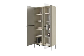 Vetrina 2 ante con piede in metallo Nicole 200x100 cm