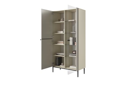 Vetrina 2 ante con piede in metallo Nicole 200x100 cm